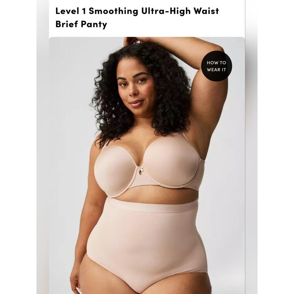 NWT Torrid 1 Ultra-High Waist Smoothing Brief Panty Rose Dust CX-3866